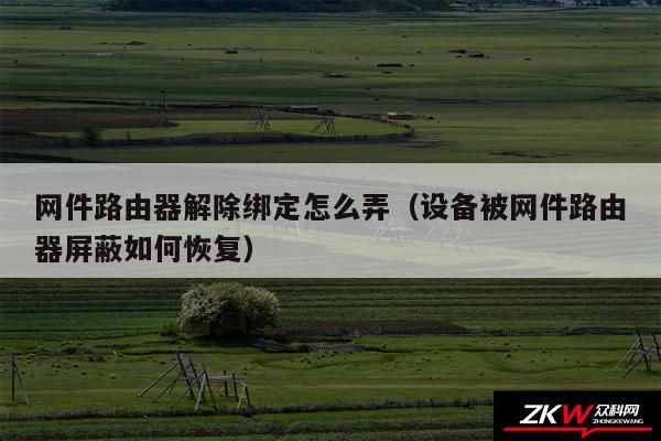 网件路由器解除绑定怎么弄（设备被网件路由器屏蔽如何恢复）