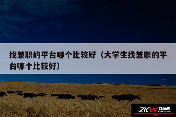 找兼职的平台哪个比较好（大学生找兼职的平台哪个比较好）