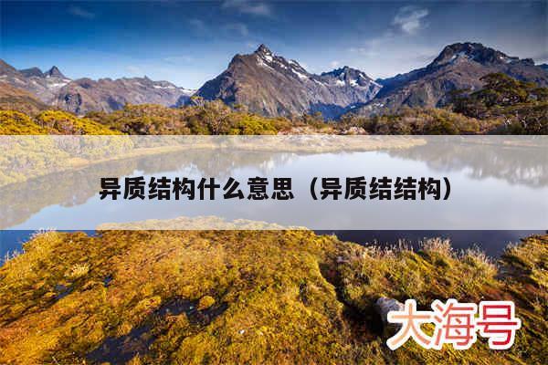 异质结构什么意思（异质结结构）