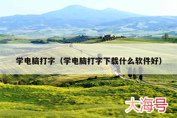 学电脑打字（学电脑打字下载什么软件好）