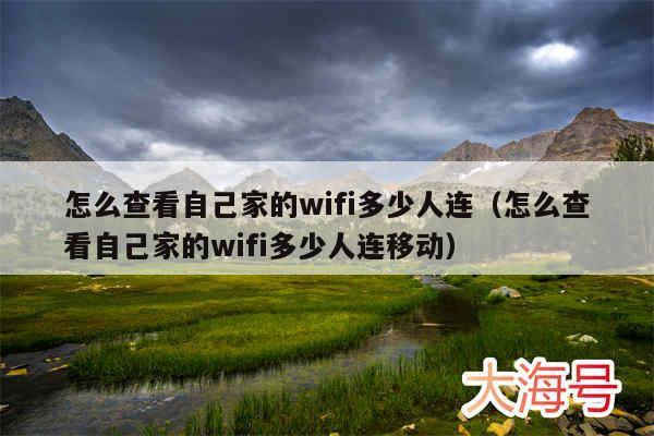 怎么查看自己家的wifi多少人连（怎么查看自己家的wifi多少人连移动）