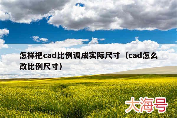 怎样把cad比例调成实际尺寸（cad怎么改比例尺寸）
