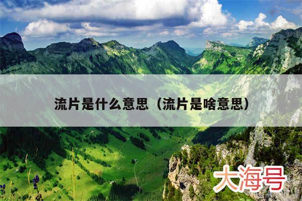 流片是什么意思（流片是啥意思）