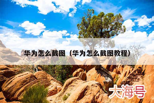 华为怎么截图（华为怎么截图教程）