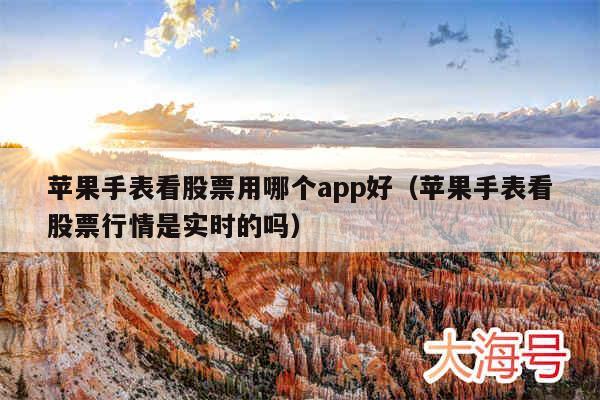 苹果手表看股票用哪个app好（苹果手表看股票行情是实时的吗）