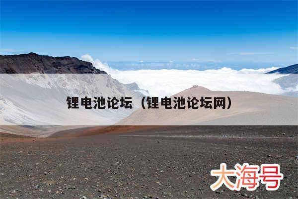 锂电池论坛（锂电池论坛网）