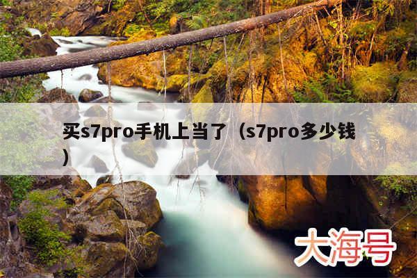 买s7pro手机上当了（s7pro多少钱）