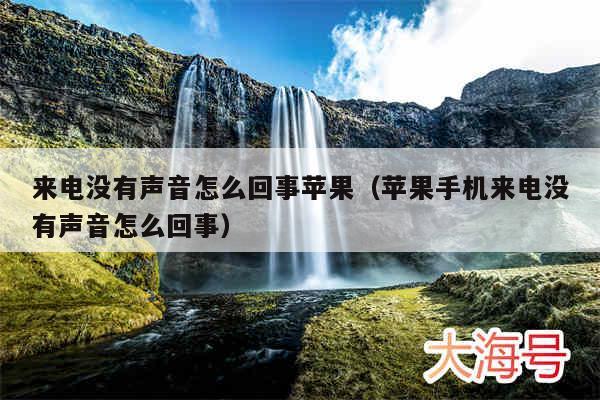 来电没有声音怎么回事苹果（苹果手机来电没有声音怎么回事）