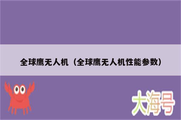 全球鹰无人机（全球鹰无人机性能参数）