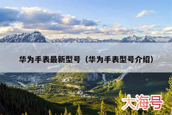 华为手表最新型号（华为手表型号介绍）