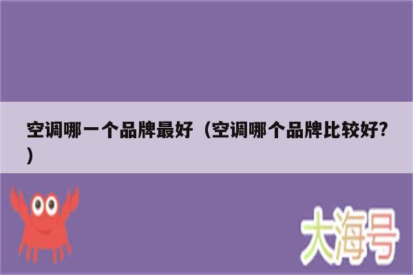空调哪一个品牌最好（空调哪个品牌比较好?）