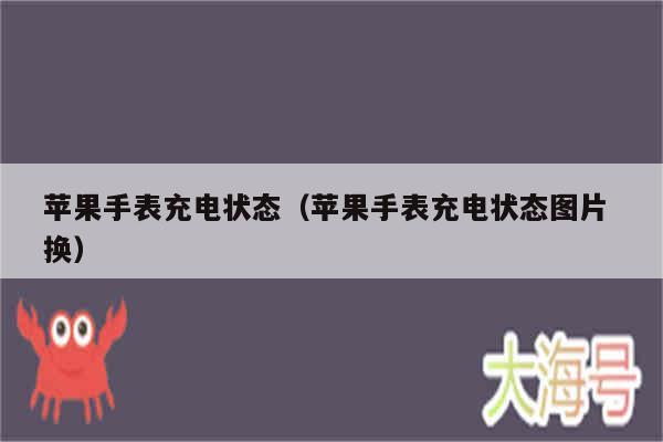 苹果手表充电状态（苹果手表充电状态图片 换）