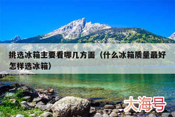 挑选冰箱主要看哪几方面（什么冰箱质量最好怎样选冰箱）
