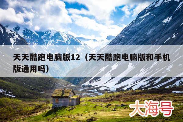 天天酷跑电脑版12（天天酷跑电脑版和手机版通用吗）