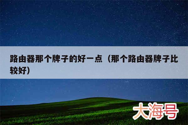 路由器那个牌子的好一点（那个路由器牌子比较好）