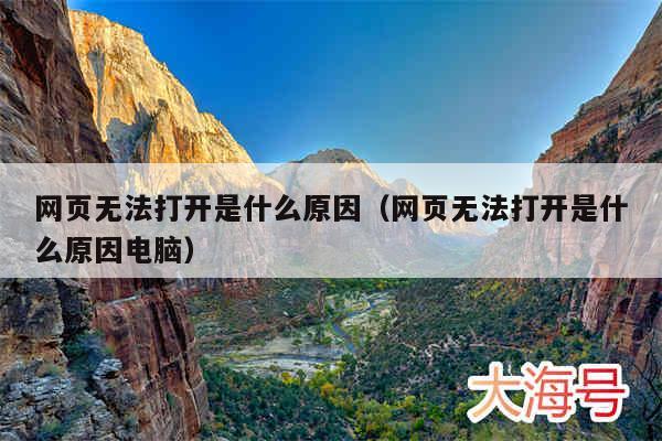 网页无法打开是什么原因（网页无法打开是什么原因电脑）