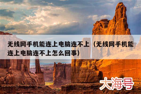 无线网手机能连上电脑连不上（无线网手机能连上电脑连不上怎么回事）