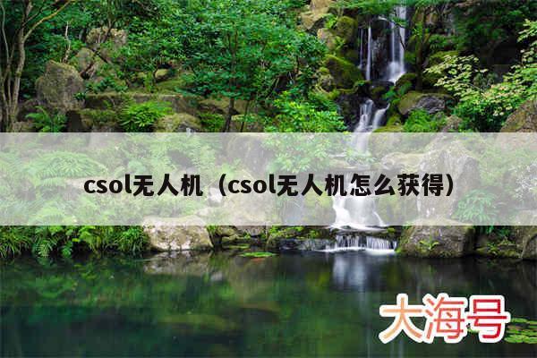 csol无人机（csol无人机怎么获得）