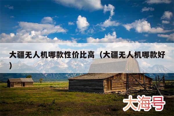 大疆无人机哪款性价比高（大疆无人机哪款好）