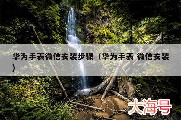 华为手表微信安装步骤（华为手表 微信安装）