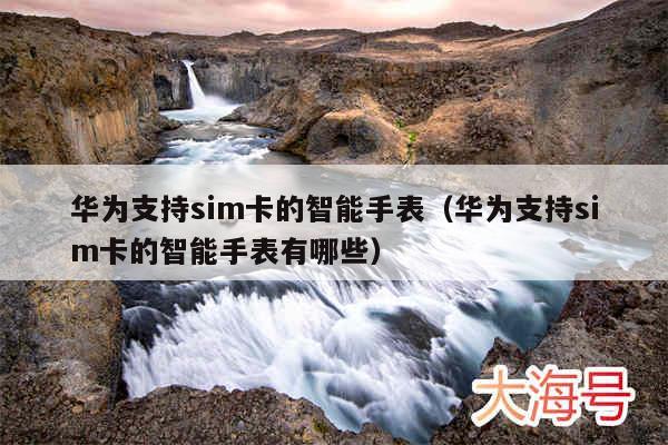 华为支持sim卡的智能手表（华为支持sim卡的智能手表有哪些）
