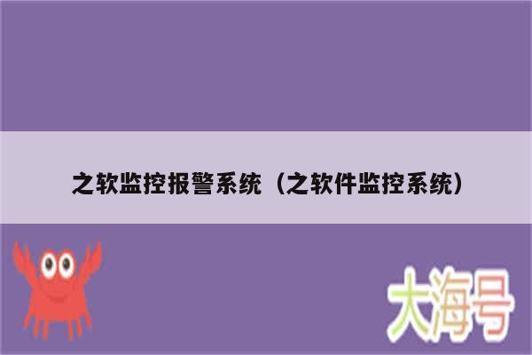 之软监控报警系统（之软件监控系统）
