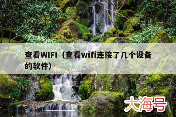 查看WIFI（查看wifi连接了几个设备的软件）