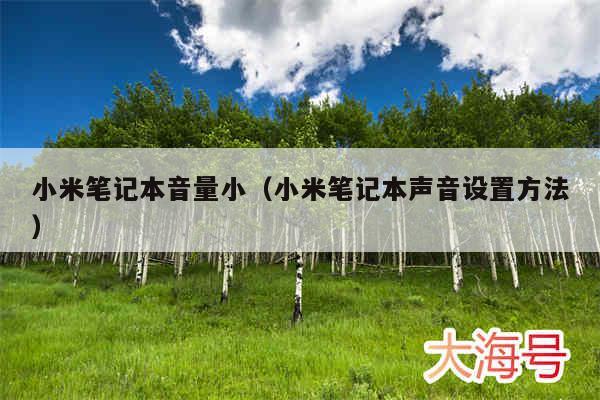 小米笔记本音量小（小米笔记本声音设置方法）