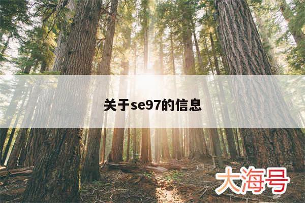 关于se97的信息