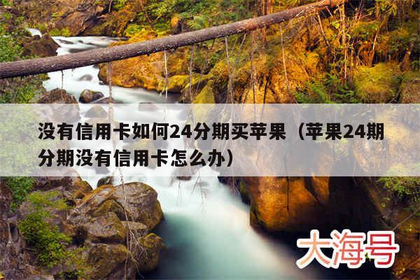 没有信用卡如何24分期买苹果（苹果24期分期没有信用卡怎么办）