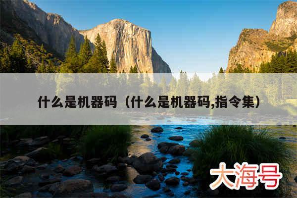 什么是机器码（什么是机器码,指令集）