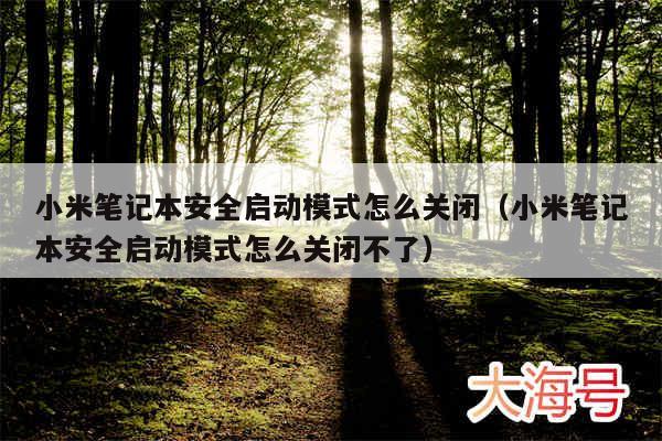 小米笔记本安全启动模式怎么关闭（小米笔记本安全启动模式怎么关闭不了）