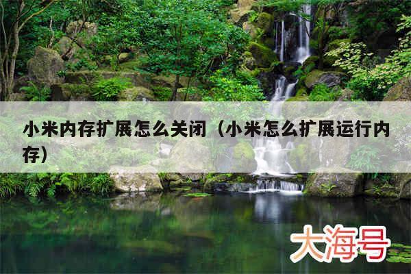 小米内存扩展怎么关闭（小米怎么扩展运行内存）