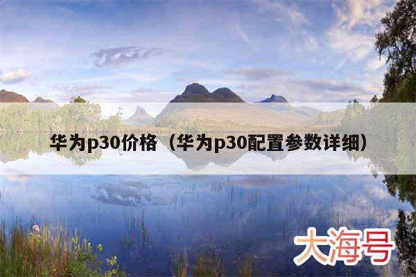 华为p30价格（华为p30配置参数详细）
