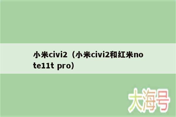 小米civi2（小米civi2和红米note11t pro）