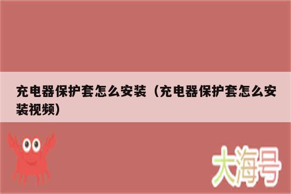 充电器保护套怎么安装（充电器保护套怎么安装视频）