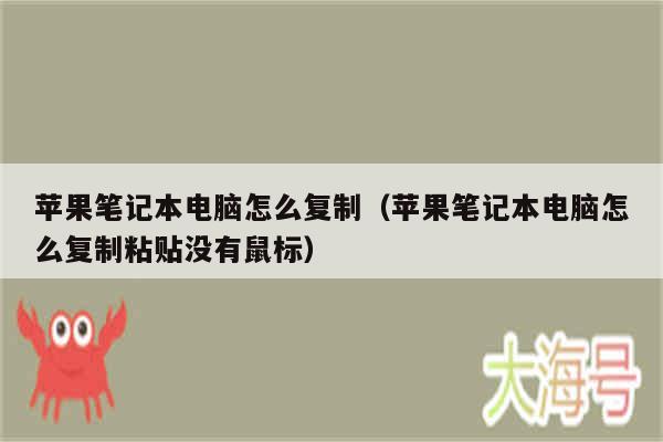 苹果笔记本电脑怎么复制（苹果笔记本电脑怎么复制粘贴没有鼠标）