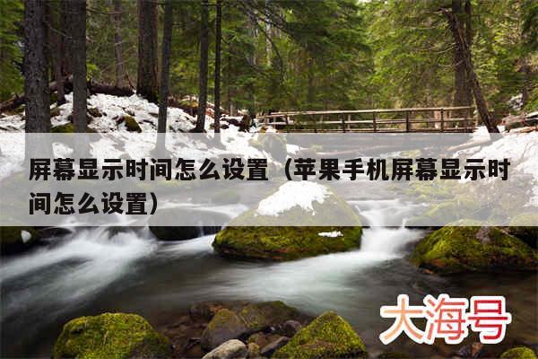 屏幕显示时间怎么设置（苹果手机屏幕显示时间怎么设置）