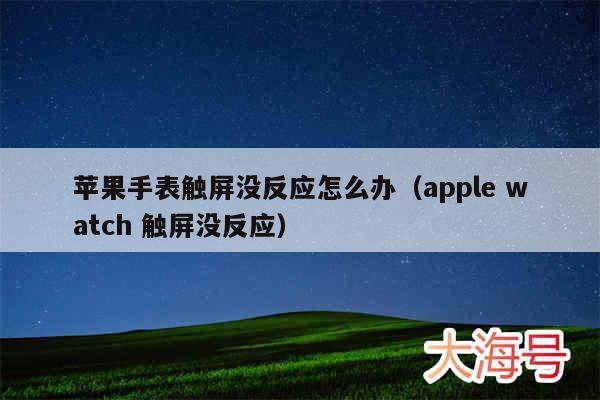 苹果手表触屏没反应怎么办（apple watch 触屏没反应）