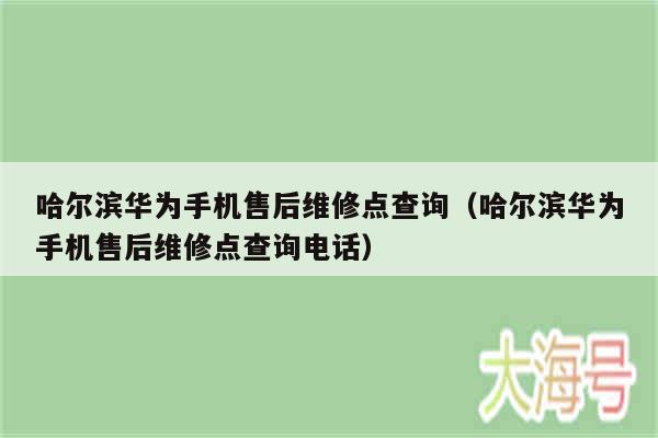 哈尔滨华为手机售后维修点查询（哈尔滨华为手机售后维修点查询电话）