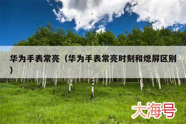 华为手表常亮（华为手表常亮时刻和熄屏区别）