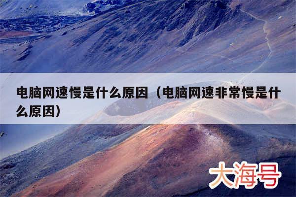 电脑网速慢是什么原因（电脑网速非常慢是什么原因）