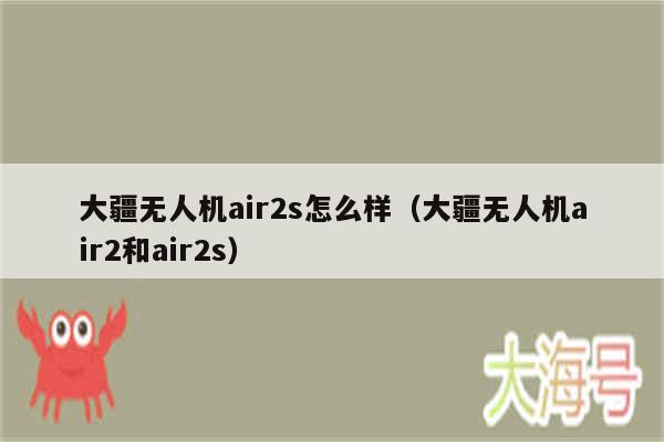 大疆无人机air2s怎么样(大疆无人机air2和air2s)