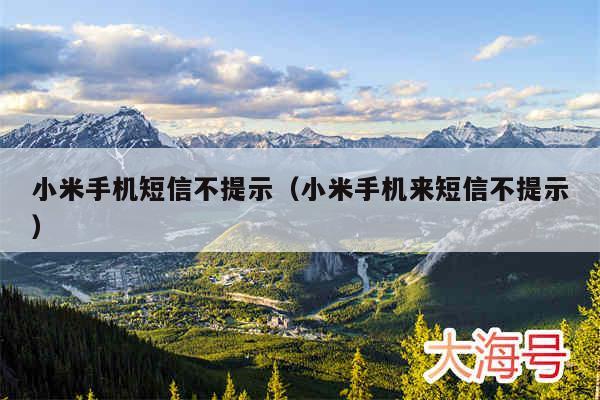 小米手机短信不提示(小米手机来短信不提示)