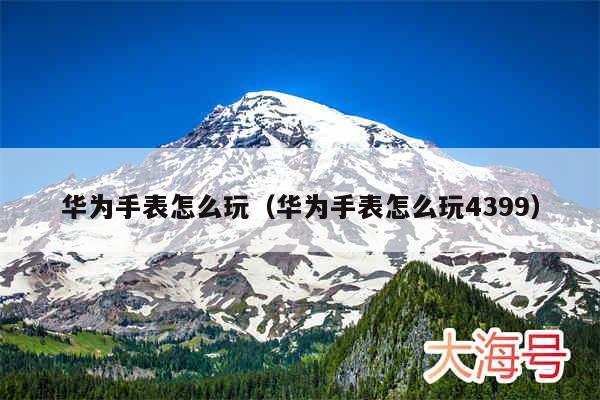 华为手表怎么玩(华为手表怎么玩4399)
