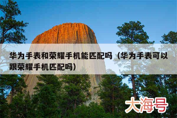 华为手表和荣耀手机能匹配吗(华为手表可以跟荣耀手机匹配吗)