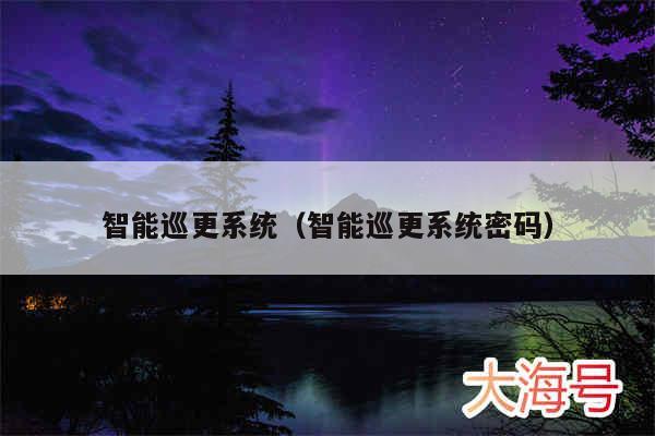 智能巡更系统(智能巡更系统密码)