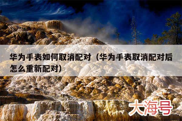 华为手表如何取消配对(华为手表取消配对后怎么重新配对)