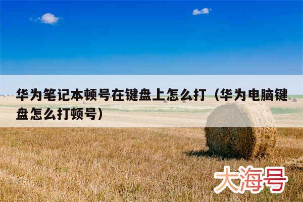 华为笔记本顿号在键盘上怎么打(华为电脑键盘怎么打顿号)