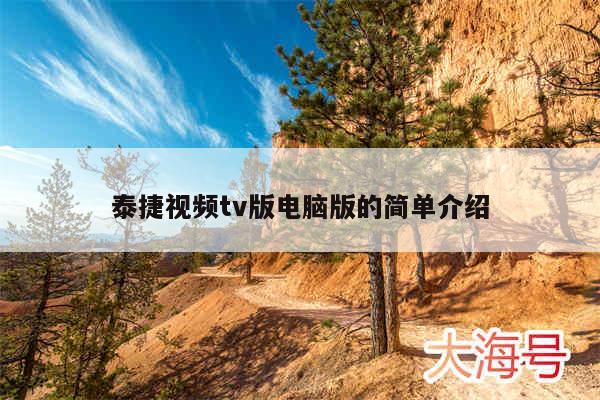 泰捷视频tv版电脑版的简单介绍